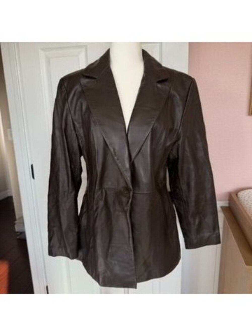 Vintage Butter Soft Leather Chocolate Brown Jacket Size XL Old Money 90s